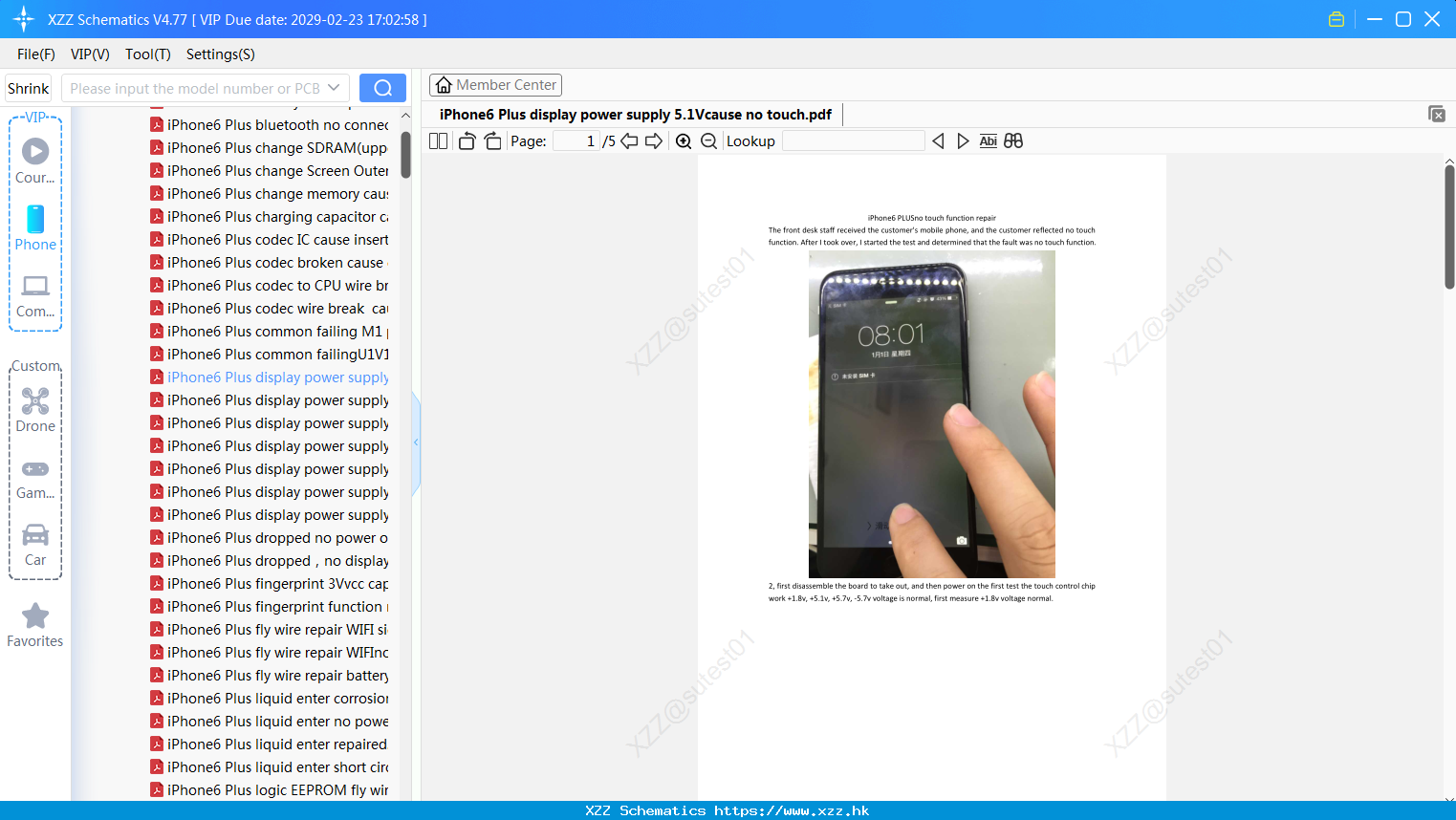 IPhone6 Plus Display Power Supply 5.1Vcause No Touch